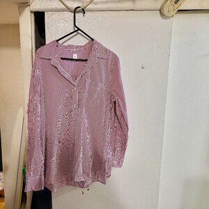 Women's GAP Button-down Red/White Striped Shirt - size XL